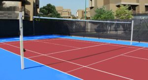 synthetic badminton courts