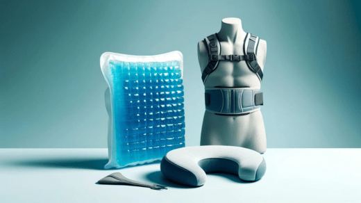 gel pack ice, coccyx cushion, posture corrector belt