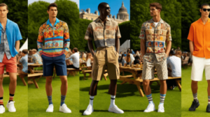 printed shirts, socks, shorts for men